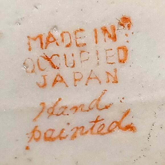 1940s Vintage Hand Painted Porcelain Dancing Vases Men Made in Occupied Japan - Picture 10 of 11